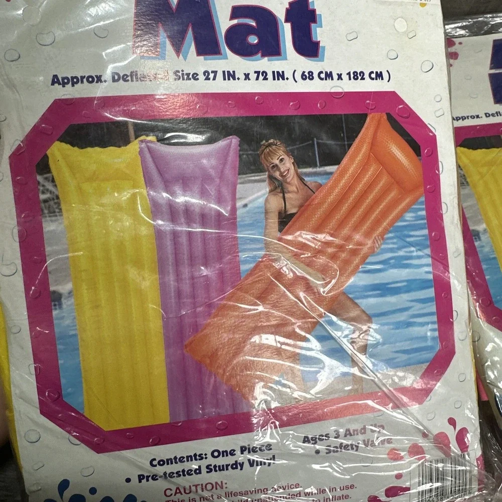 2 VTG Baywatch H2O Surf's Up Pamela Anderson Air Mat Tony NOS Pool Inflatable